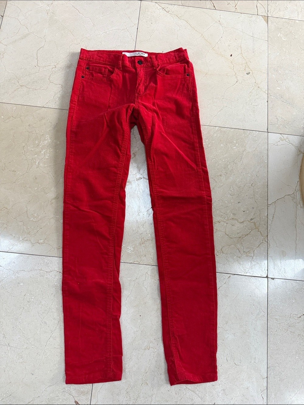Joe Fresh red courdoroy skinny. Size 0​